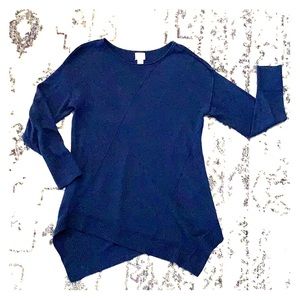 Asymmetrical Navy Tunic